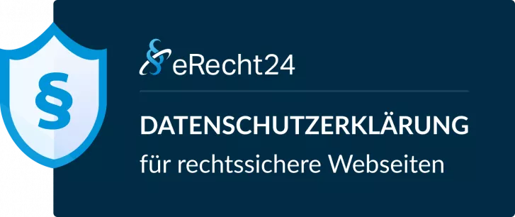 eRecht24 Siegel für Rechtssichere Websites